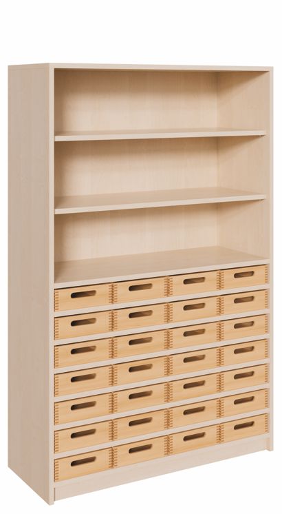 K Kombinationsschrank 160 x 102 cm, 28 flache Kästen/Regal